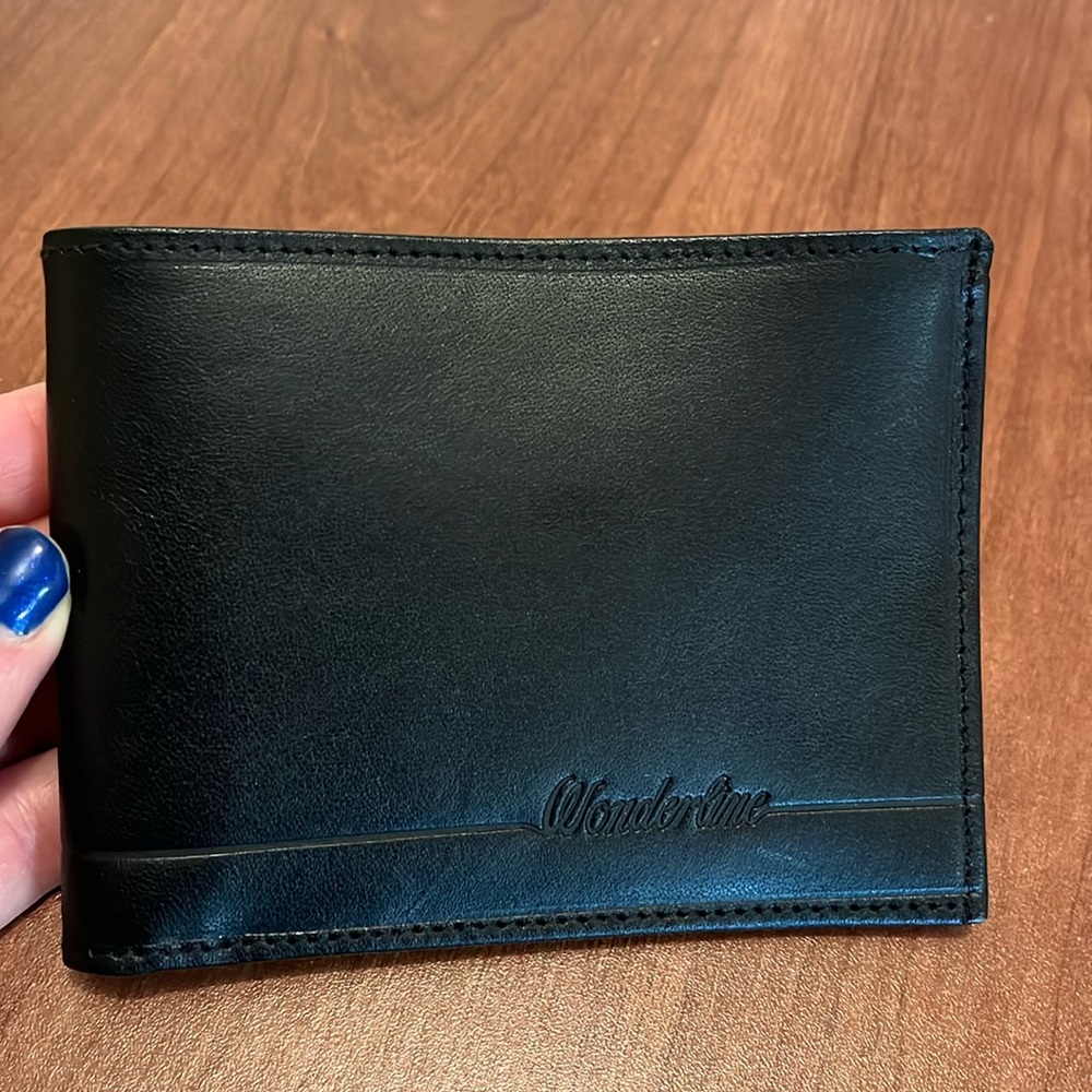 Vintage black leather wallet